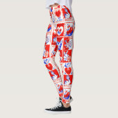 Leggings Valentine Retro Love Hugs Motif (Gauche)
