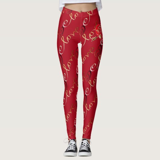 Leggings Valentine's Hearts (Devant)