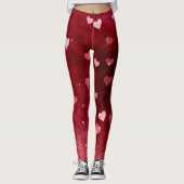 Leggings Valentines Motif de coeur (Devant)