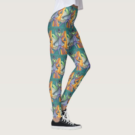 LEGGINGS VAMPIRE PRIER MANTIS, HALLOWEEN BUG ART LEGINGS (Droite)