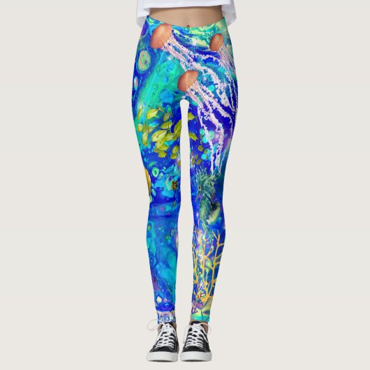 Leggings van Aquatica, oceaanleggings, strandstran (Voorkant)