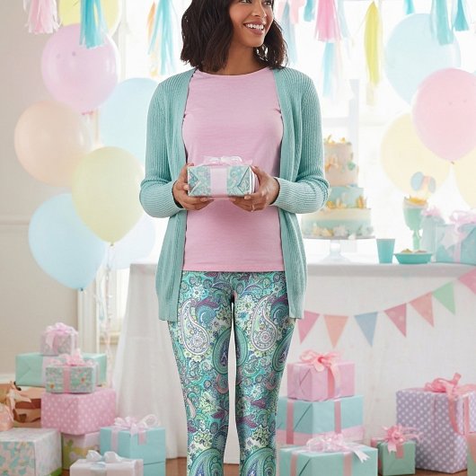  Leggings van blauwe paisley