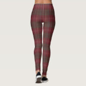 Leggings van Bourgogne en bruine spelden (Achterkant)