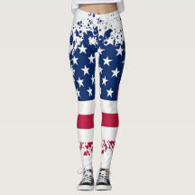 Leggings van de Amerikaanse patriottisme-vlag