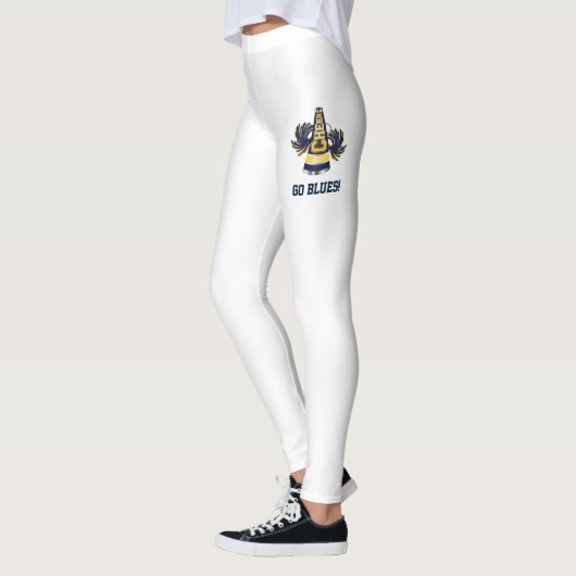 Leggings van de blauwe en gele chagrijnig (Links)