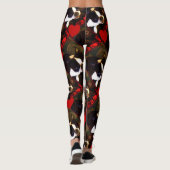 Leggings van de Boston Terrier-hondenkunst van val (Achterkant)