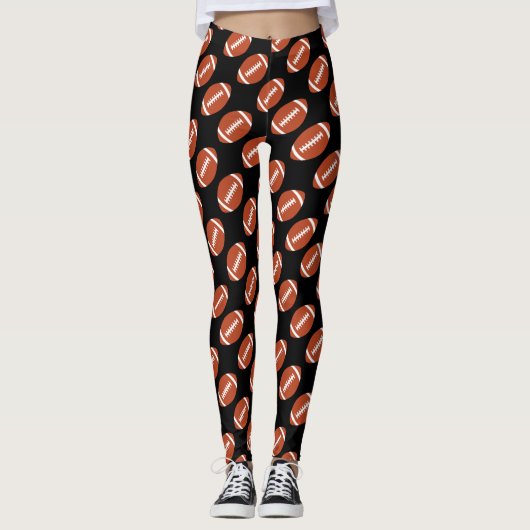 Leggings van de Fan Cute Game Day Football voor vr (Voorkant)