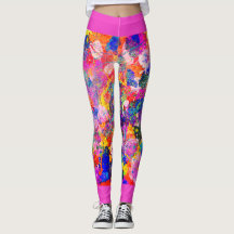leggings van de Glitter Rainbow Splatter van 80