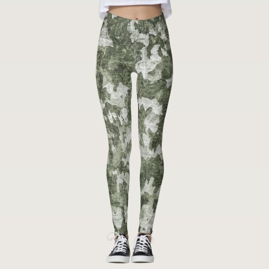 Leggings van de Groene Camouflage (Camo) (Voorkant)