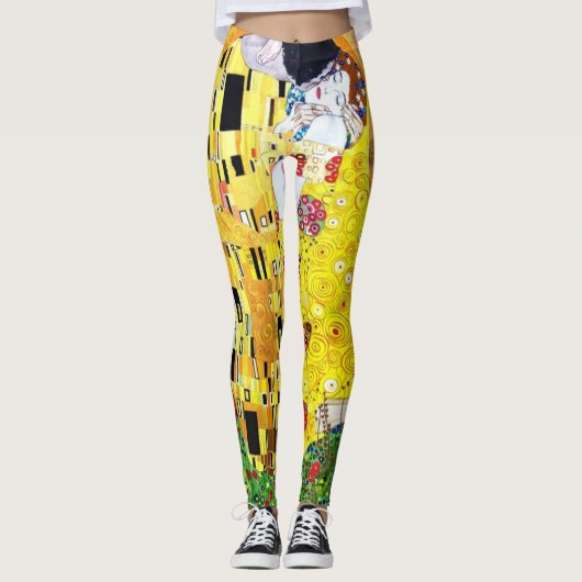 Leggings van de Mode Gustave Klimt "The Kiss" (Voorkant)