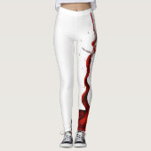 Leggings van de zijde van de rode zijde (enkel bee (Voorkant)