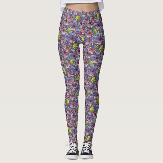 Leggings van de zomertuinbloem (Voorkant)