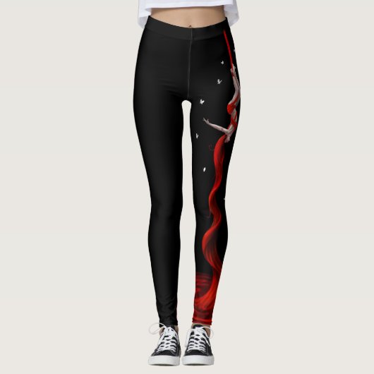 Leggings van de zwarte en de Rode Silken, Aerialis (Voorkant)