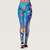 Leggings van dolfijnkoraalriffen, oceaanleggings,  (Achterkant)