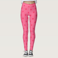 Leggings van frambozenpoladot