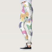 Leggings van gebluste vlinders en bloemen (Links)