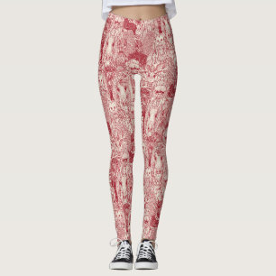 leggings van gekcrypte rode parelmolen