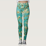 Leggings Van Gogh Bright Bleu Vert Floral Amandiers<br><div class="desc">Cet amandier en fleurs est un tableau d'art à l'huile d'amandiers en fleurs avec un arrière - plan vert-bleu vif. Il a été créé par Vincent Willem van Gogh (1853-1890). C'est notre série des Beaux-Arts n° 113.</div>