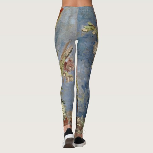 Leggings Van Gogh Gladioli et la Chine Asters GalleryHD Art (Dos)