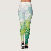 Leggings Van Gogh Green Blé Fields Auvers. Impressionniste (Dos)