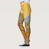 Leggings Van Gogh Olive Trees Soleil Jaune Ciel (Gauche)