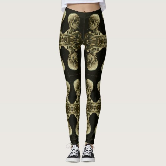 Leggings van gogh Skull (Devant)