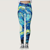 Leggings Van Gogh - Starry Night, célèbre peinture (Devant)