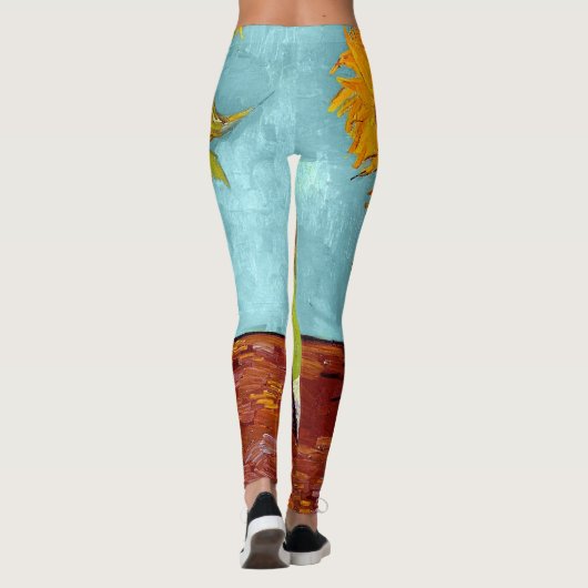 Leggings Van Gogh - Trois Tournesols Dans Un Vase - Art (Dos)