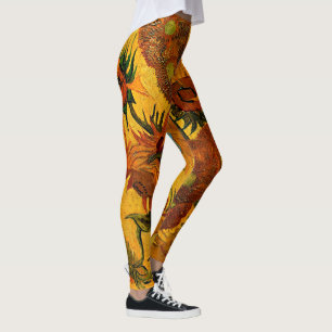 Leggings Van Gogh - Vase avec 15 tournesols
