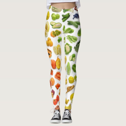 Leggings van groenten en fruit - SUPER COOL (Voorkant)