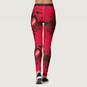 Leggings van  hart Valentijnsdag Vrouwen (Achterkant)