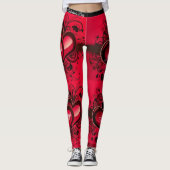 Leggings van  hart Valentijnsdag Vrouwen (Voorkant)