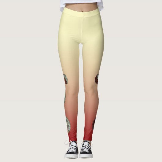Leggings van Heaven en Hell Mandala (Voorkant)
