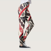 Leggings van het Afrikaanse Tribale Rode Zwart (Rechts)