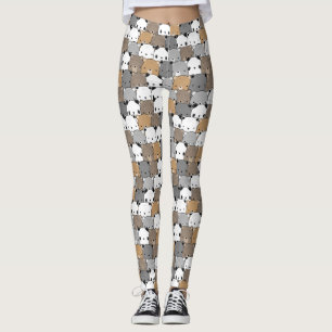 Leggings van het Beer-patroonpatroon bevestigen
