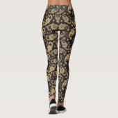 Leggings van het bruine-beige Paisley-patroon (Achterkant)