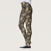 Leggings van het bruine-beige Paisley-patroon (Links)