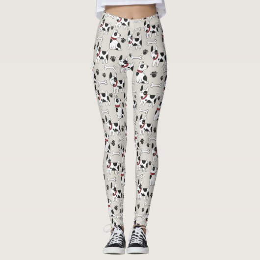 Leggings van het Dogs-patroon bevestigen (Voorkant)