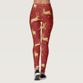 Leggings van het golfrendierpatroon (Achterkant)