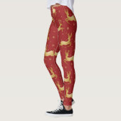 Leggings van het golfrendierpatroon (Links)