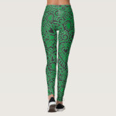 Leggings van het Groene Doodle Patroon (Achterkant)