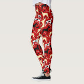 Leggings van het Grote Deens Rode Patroon (Links)