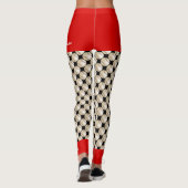 Leggings van het honkbalteam met Fake Red Shorts (Achterkant)