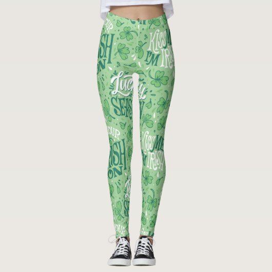 Leggings van het Ierse Patroon voor St Patrick's D (Voorkant)