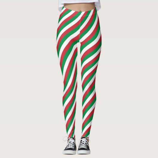 Leggings van het Italiaanse streepjespatroon (Voorkant)