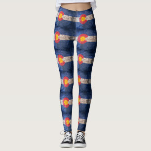 Leggings van het kleurenbaksteenpatroon