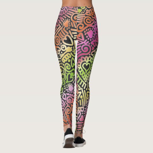 Leggings van het loopvlakpatroon (Achterkant)