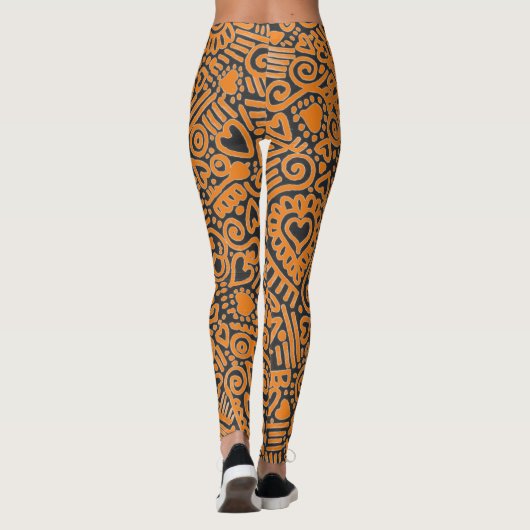 Leggings van het loopvlakpatroon (Achterkant)