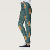 Leggings van het patroon van cute gingerbrood (Links)