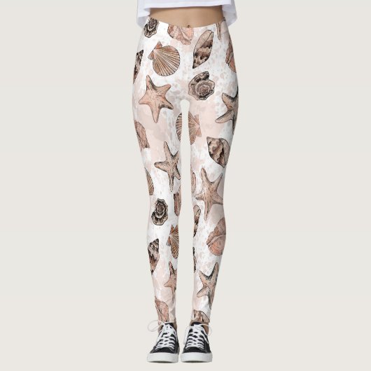 Leggings van het patroon van Seashell (Voorkant)